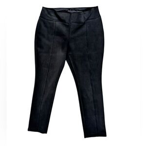 Andrew Marc Black Pull-On Stretch Ankle Pants Womens XXL Holiday Party Velvet